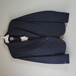 Anne Klein Indigo Twill One Button Blazer size 8